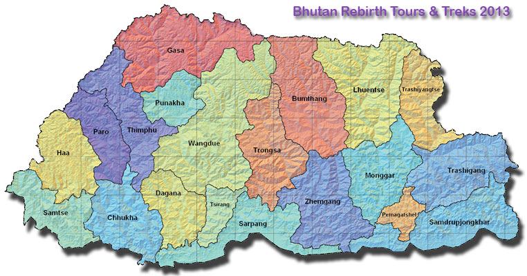 Location of Bhutan